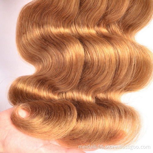 Wholesale hair supplier 7a grade virgin malaysian hair color 27 body wave human hair extension
